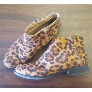 TIME and TRU Leopard Print Ankle Boots